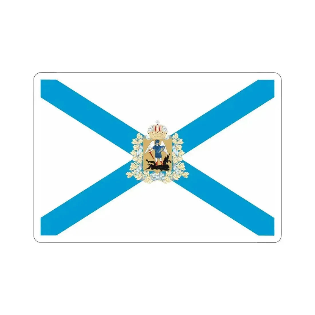 Flag of Arkhangelsk Oblast Russia STICKER Vinyl Die-Cut Decal 5 Inch - The Sticker Space