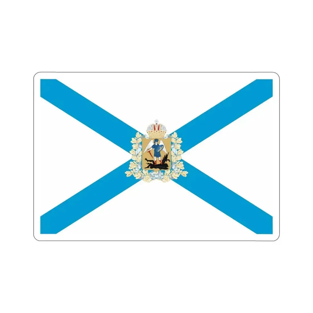 Flag of Arkhangelsk Oblast Russia STICKER Vinyl Die-Cut Decal 5 Inch - The Sticker Space