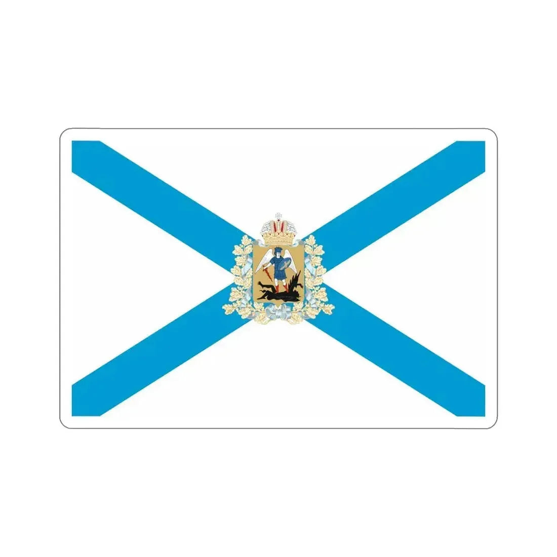 Flag of Arkhangelsk Oblast Russia STICKER Vinyl Die-Cut Decal 6 Inch - The Sticker Space