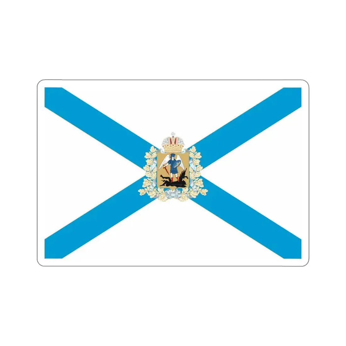 Flag of Arkhangelsk Oblast Russia STICKER Vinyl Die-Cut Decal 6 Inch - The Sticker Space