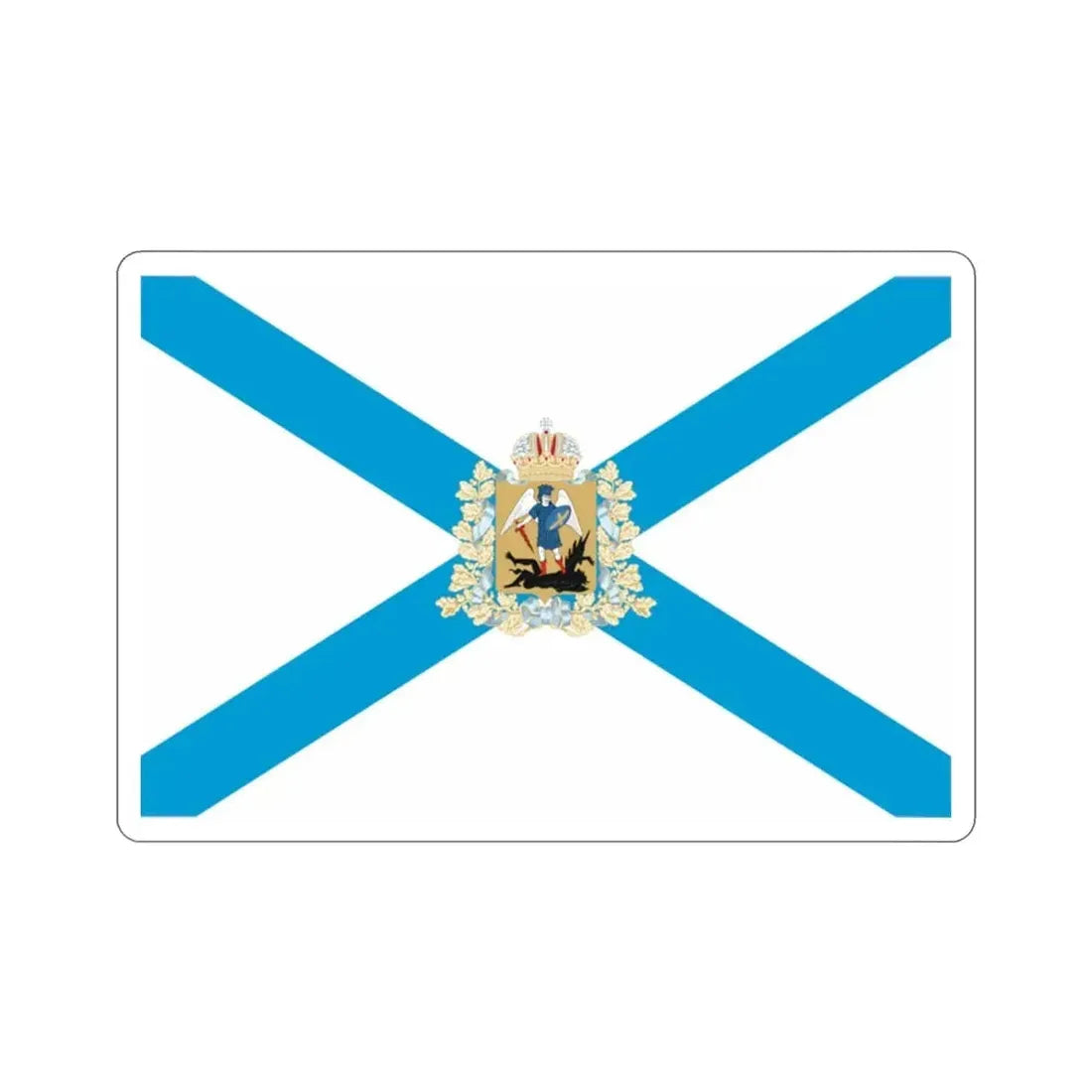 Flag of Arkhangelsk Oblast Russia STICKER Vinyl Die-Cut Decal - The Sticker Space