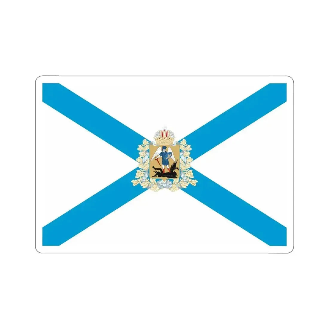 Flag of Arkhangelsk Oblast Russia STICKER Vinyl Die-Cut Decal - The Sticker Space