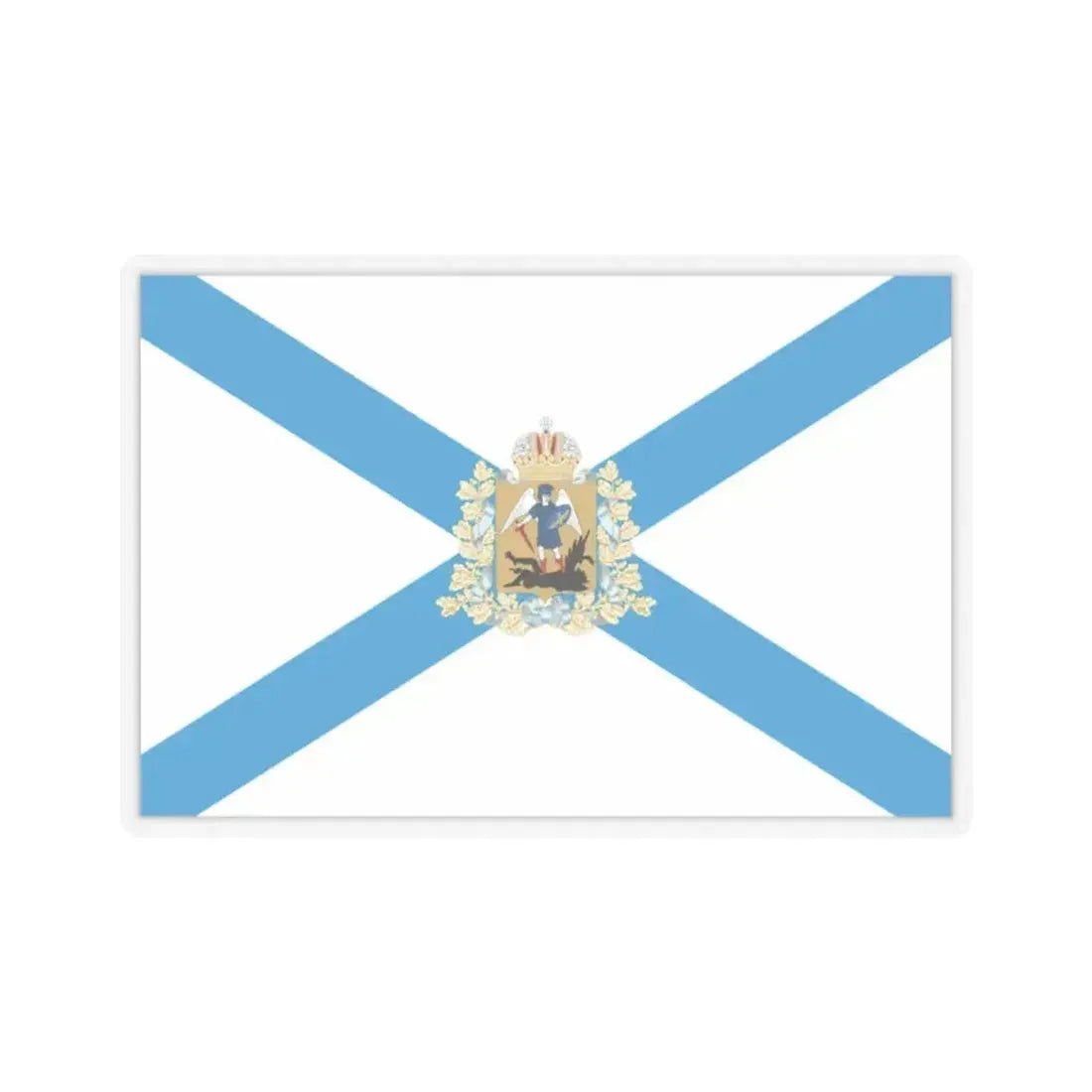 Flag of Arkhangelsk Oblast Russia - STICKER Vinyl Kiss-Cut Decal 2 Inch Transparent - The Sticker Space