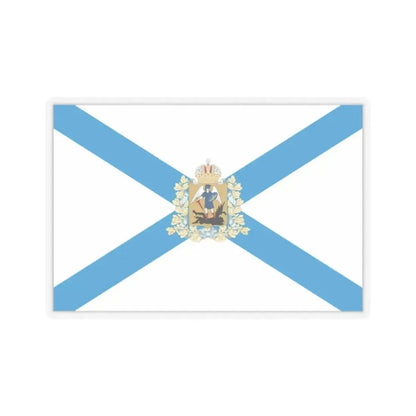 Flag of Arkhangelsk Oblast Russia - STICKER Vinyl Kiss-Cut Decal 2 Inch Transparent - The Sticker Space