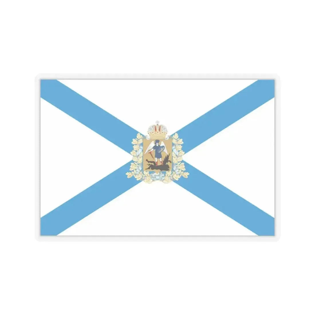 Flag of Arkhangelsk Oblast Russia - STICKER Vinyl Kiss-Cut Decal 3 Inch Transparent - The Sticker Space
