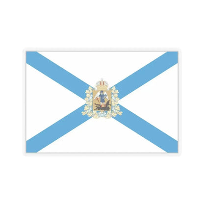 Flag of Arkhangelsk Oblast Russia - STICKER Vinyl Kiss-Cut Decal 3 Inch Transparent - The Sticker Space