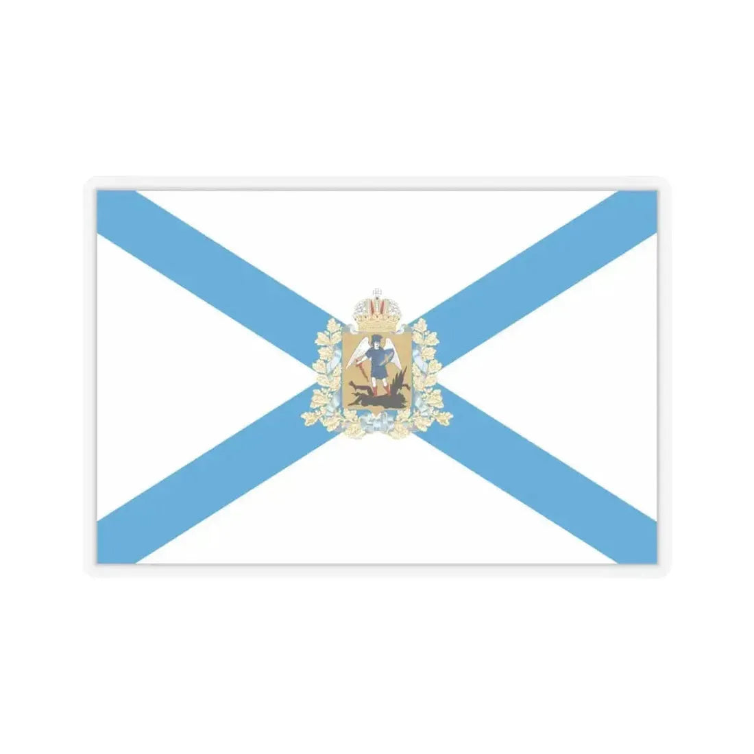 Flag of Arkhangelsk Oblast Russia - STICKER Vinyl Kiss-Cut Decal 4 Inch Transparent - The Sticker Space