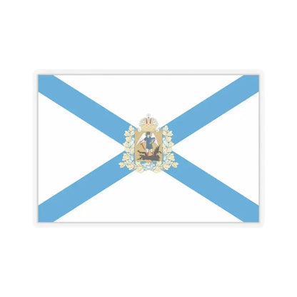 Flag of Arkhangelsk Oblast Russia - STICKER Vinyl Kiss-Cut Decal 4 Inch Transparent - The Sticker Space