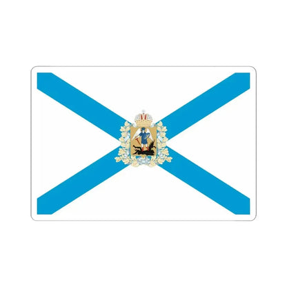Flag of Arkhangelsk Oblast Russia - STICKER Vinyl Kiss-Cut Decal 4 Inch White - The Sticker Space