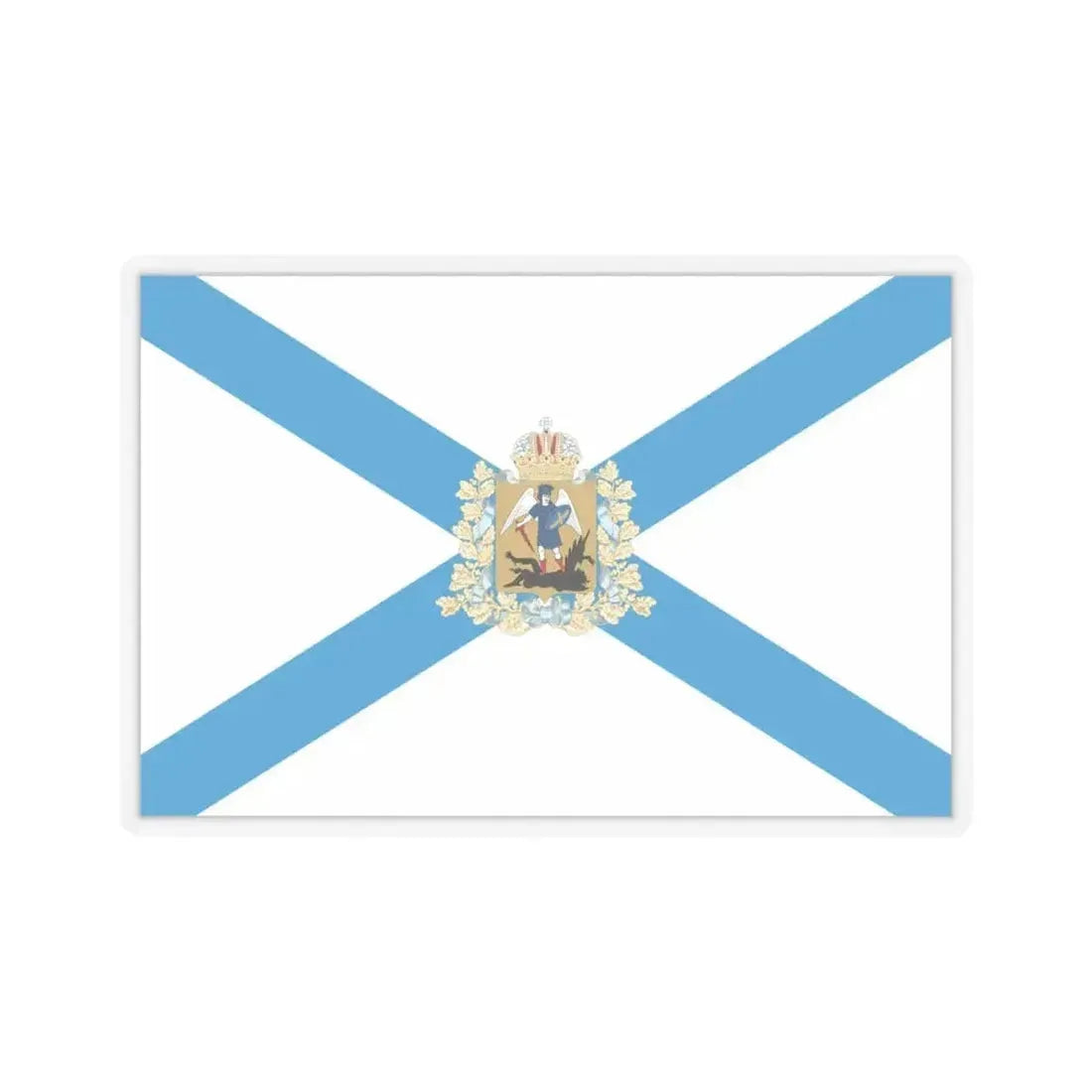 Flag of Arkhangelsk Oblast Russia - STICKER Vinyl Kiss-Cut Decal 6 Inch Transparent - The Sticker Space