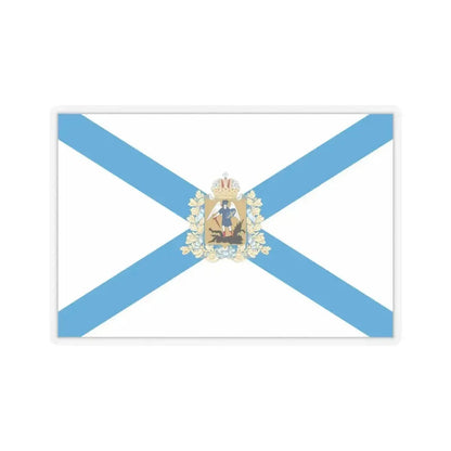Flag of Arkhangelsk Oblast Russia - STICKER Vinyl Kiss-Cut Decal 6 Inch Transparent - The Sticker Space