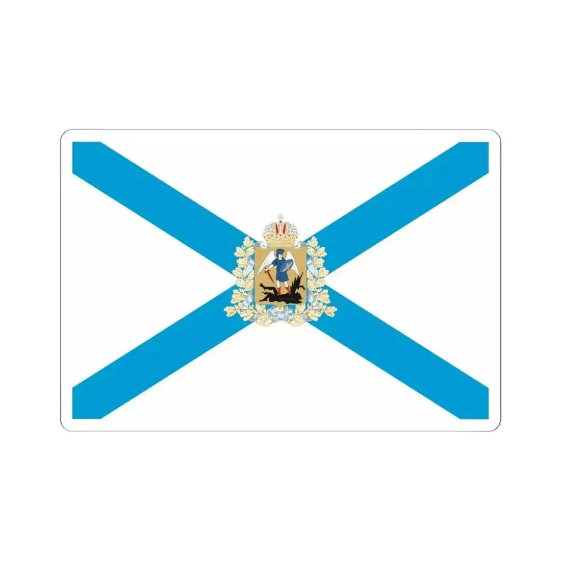 Flag of Arkhangelsk Oblast Russia - STICKER Vinyl Kiss-Cut Decal 6 Inch White - The Sticker Space
