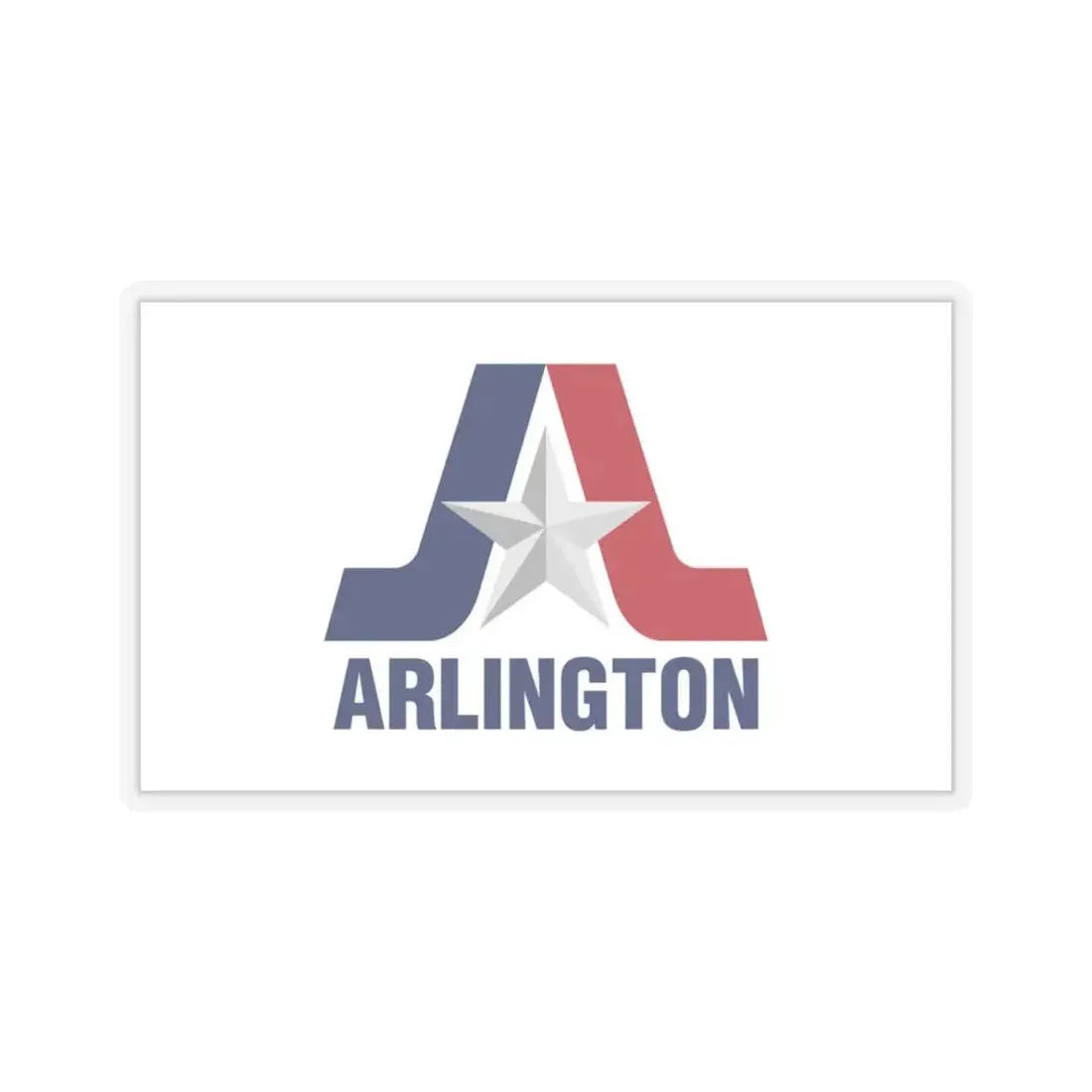 Flag of Arlington, Texas - STICKER Vinyl Kiss-Cut Decal 3 Inch Transparent - The Sticker Space