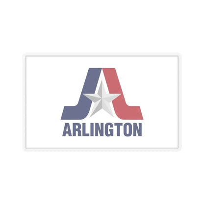 Flag of Arlington, Texas - STICKER Vinyl Kiss-Cut Decal 4 Inch Transparent - The Sticker Space