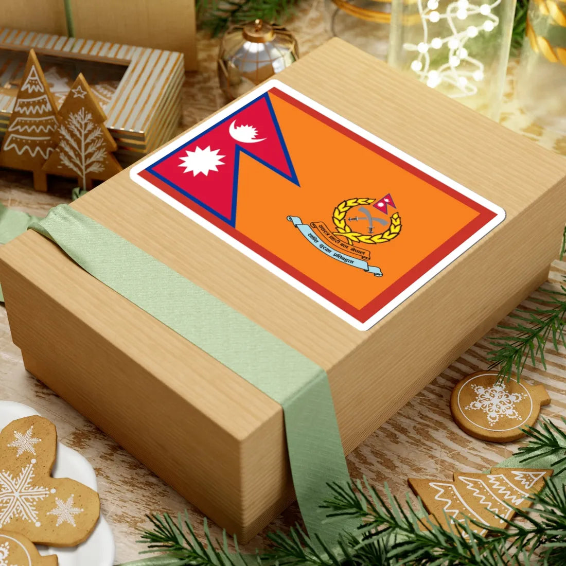 Flag of Armed Police Force Nepal ceremonial (Nepal) STICKER Vinyl Kiss-Cut Decal - The Sticker Space