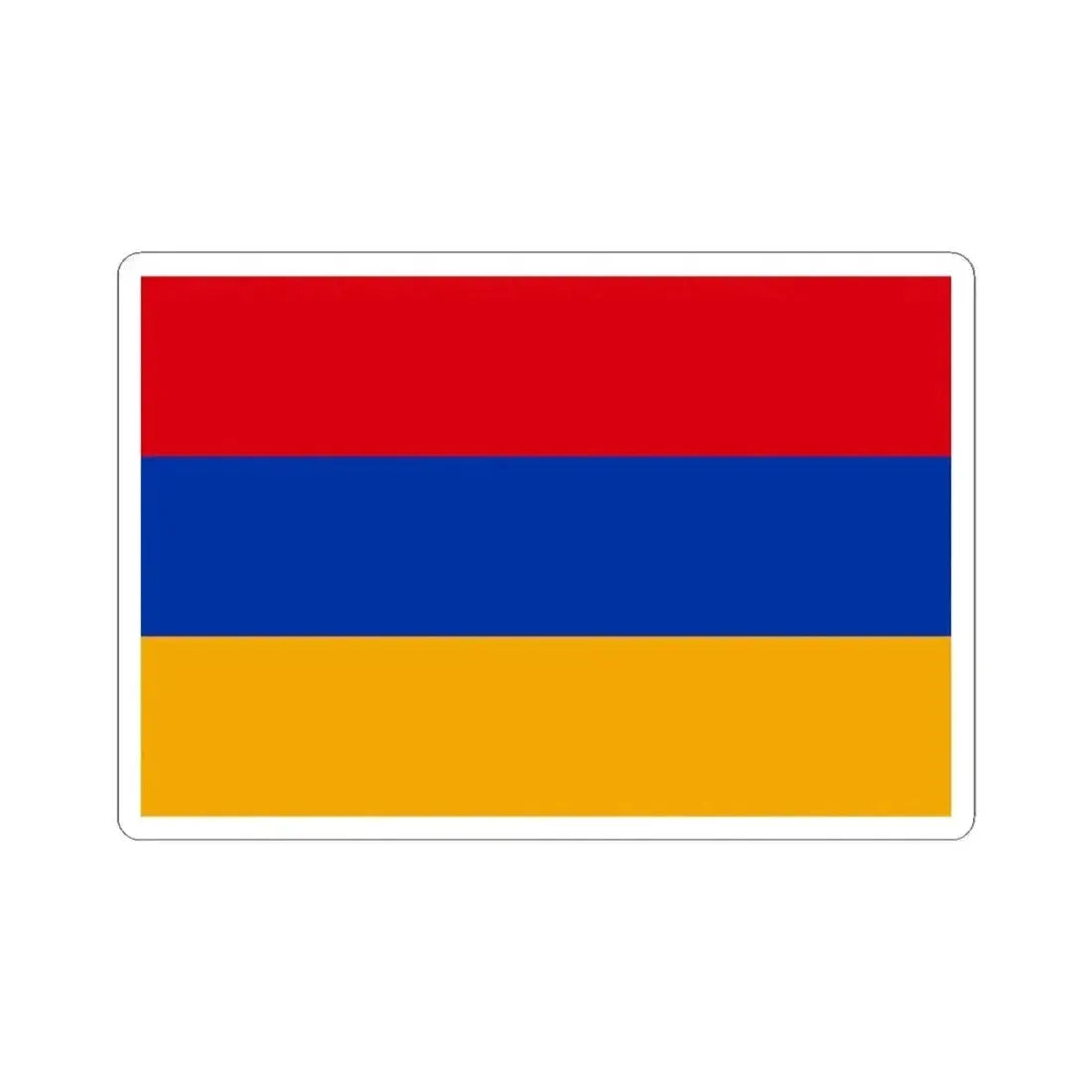 Flag of Armenia 1918-1922 (Armenia) STICKER Vinyl Kiss-Cut Decal 4 Inch White - The Sticker Space