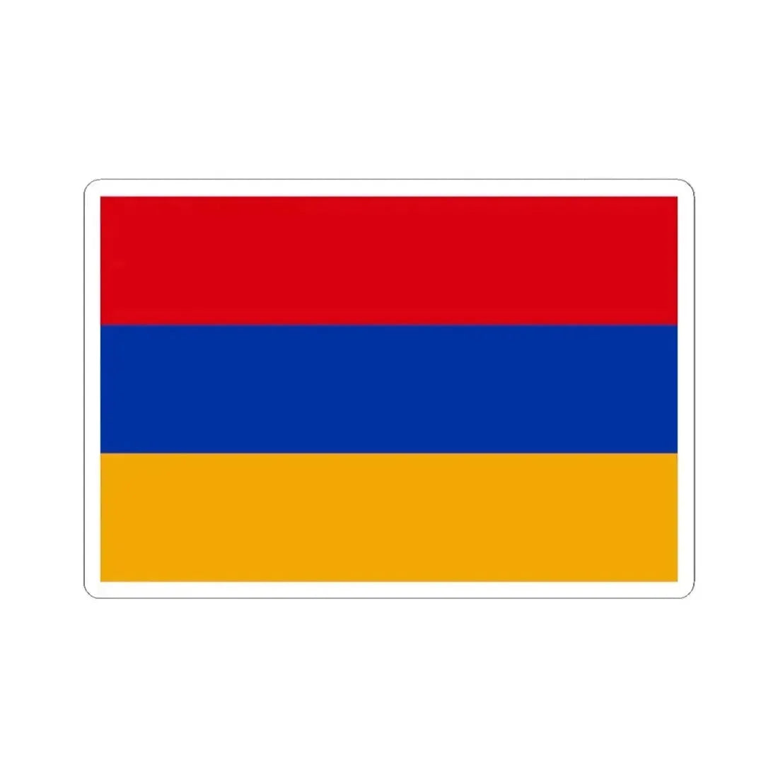 Flag of Armenia 3-2 (Armenia) STICKER Vinyl Kiss-Cut Decal 2 Inch White - The Sticker Space
