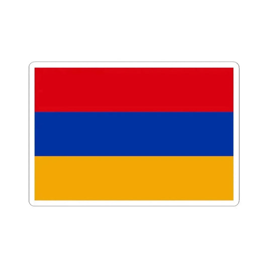 Flag of Armenia 3-2 (Armenia) STICKER Vinyl Kiss-Cut Decal 2 Inch White - The Sticker Space