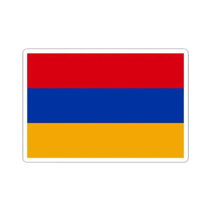 Flag of Armenia 3-2 (Armenia) STICKER Vinyl Kiss-Cut Decal 3 Inch White - The Sticker Space