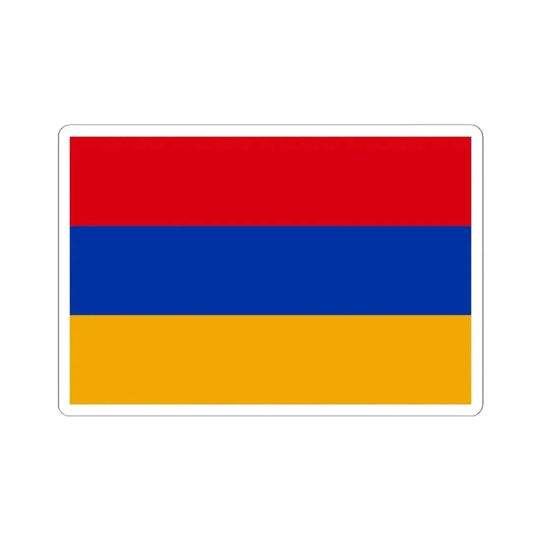 Flag of Armenia 3-2 (Armenia) STICKER Vinyl Kiss-Cut Decal 6 Inch White - The Sticker Space