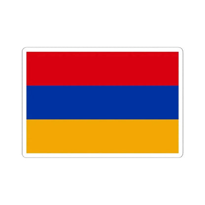 Flag of Armenia 3-2 (Armenia) STICKER Vinyl Kiss-Cut Decal 6 Inch White - The Sticker Space
