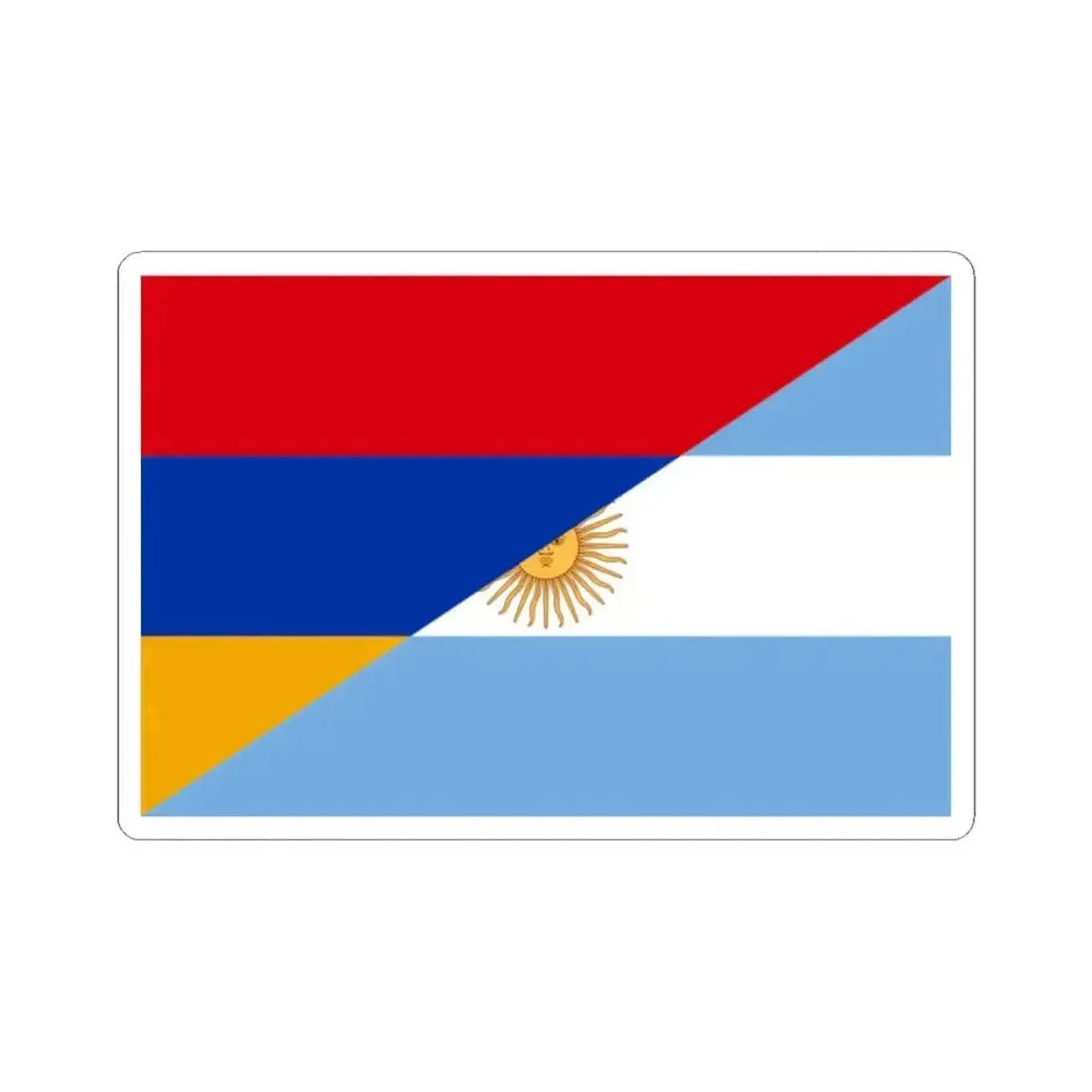Flag of Armenia and Argentina (Armenia) STICKER Vinyl Kiss-Cut Decal 2 Inch White - The Sticker Space