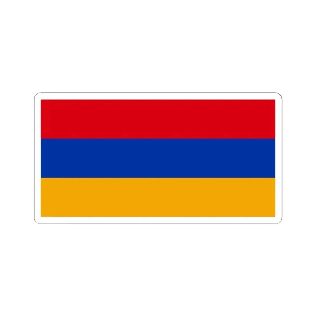 Flag of Armenia (Armenia) STICKER Vinyl Kiss-Cut Decal 2 Inch White - The Sticker Space