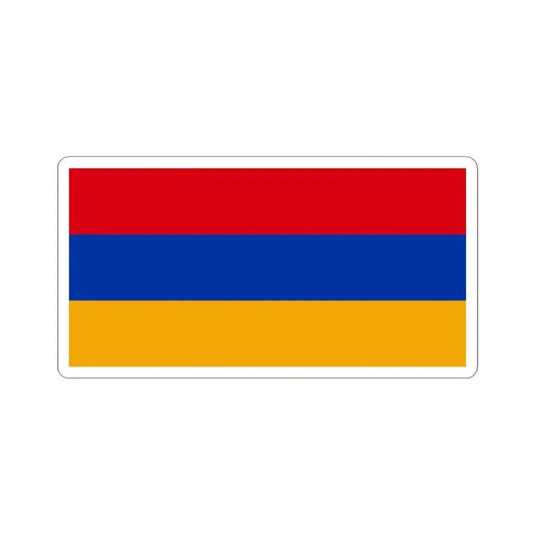 Flag of Armenia (Armenia) STICKER Vinyl Kiss-Cut Decal 3 Inch White - The Sticker Space