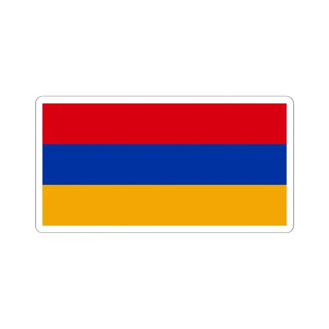 Flag of Armenia (Armenia) STICKER Vinyl Kiss-Cut Decal 4 Inch White - The Sticker Space
