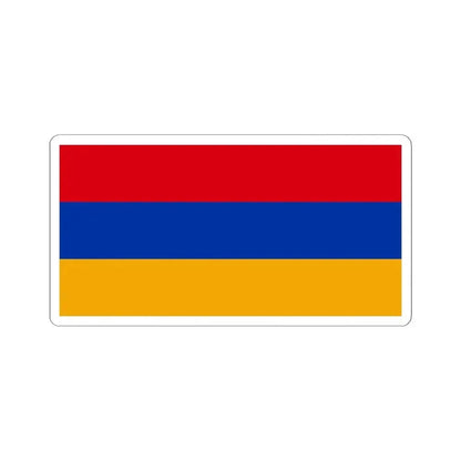 Flag of Armenia (Armenia) STICKER Vinyl Kiss-Cut Decal 4 Inch White - The Sticker Space