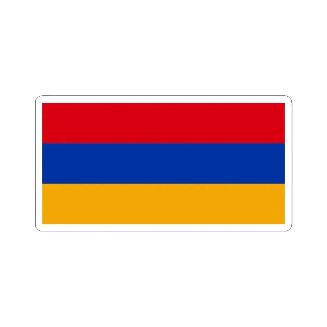 Flag of Armenia (Armenia) STICKER Vinyl Kiss-Cut Decal 6 Inch White - The Sticker Space