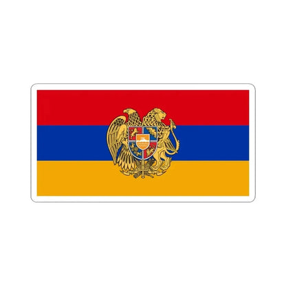 Flag of Armenia - Coat of Arms (Armenia) STICKER Vinyl Kiss-Cut Decal 3 Inch White - The Sticker Space