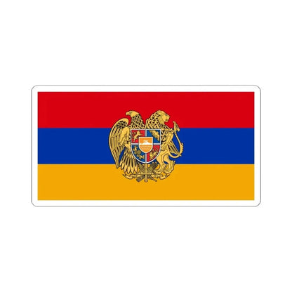 Flag of Armenia - Coat of Arms (Armenia) STICKER Vinyl Kiss-Cut Decal 4 Inch White - The Sticker Space