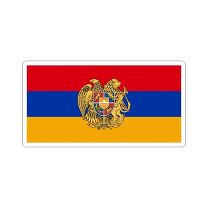 Flag of Armenia - Coat of Arms (Armenia) STICKER Vinyl Kiss-Cut Decal 6 Inch White - The Sticker Space