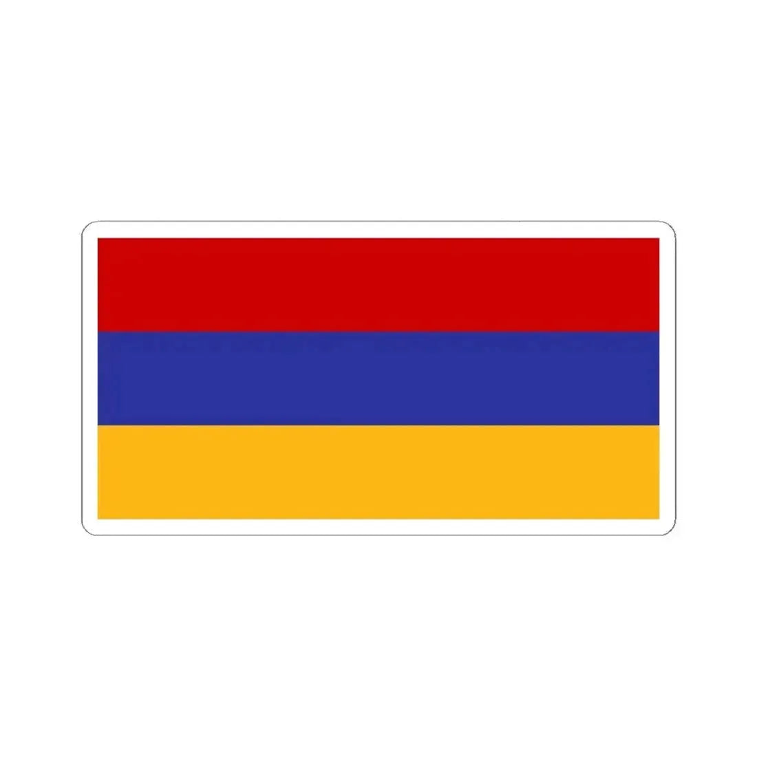 Flag of Armenia Soviet colors (Armenia) STICKER Vinyl Kiss-Cut Decal 4 Inch White - The Sticker Space