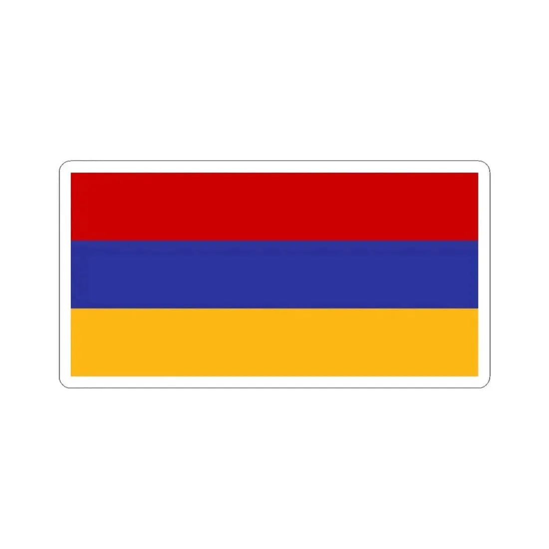Flag of Armenia Soviet colors (Armenia) STICKER Vinyl Kiss-Cut Decal 6 Inch White - The Sticker Space