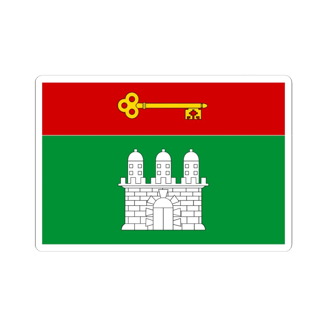 Flag of Armyansk (Ukraine) STICKER Vinyl Kiss-Cut Decal 6 Inch White - The Sticker Space