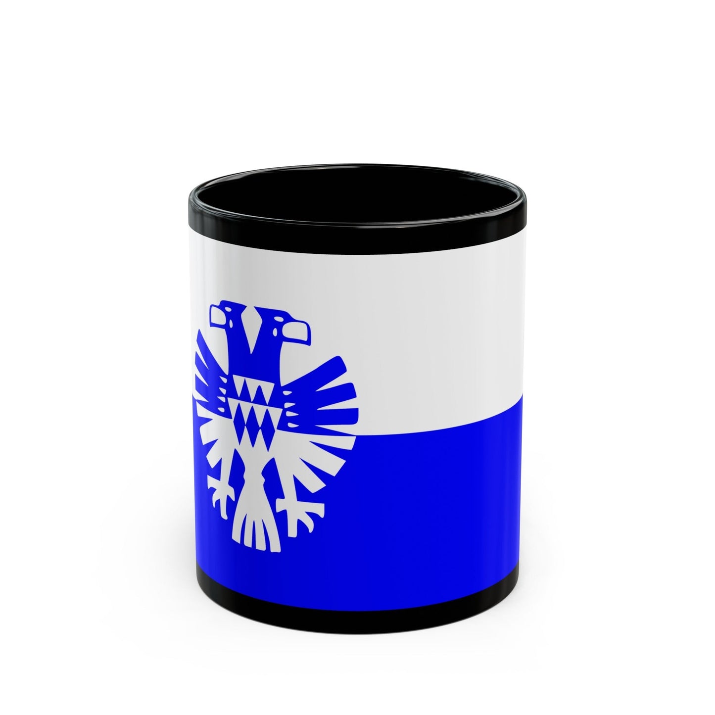 Flag of Arnhem the capital city of the largest province of Gelderland Netherlands - Black Coffee Mug-11oz-The Sticker Space