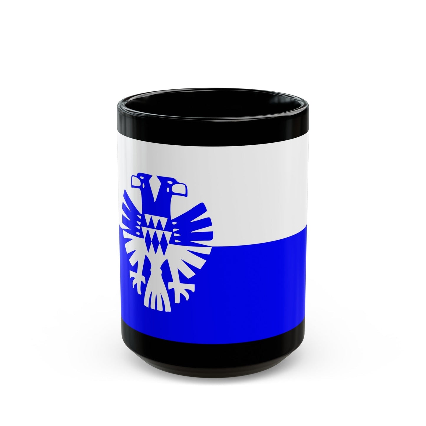 Flag of Arnhem the capital city of the largest province of Gelderland Netherlands - Black Coffee Mug-15oz-The Sticker Space