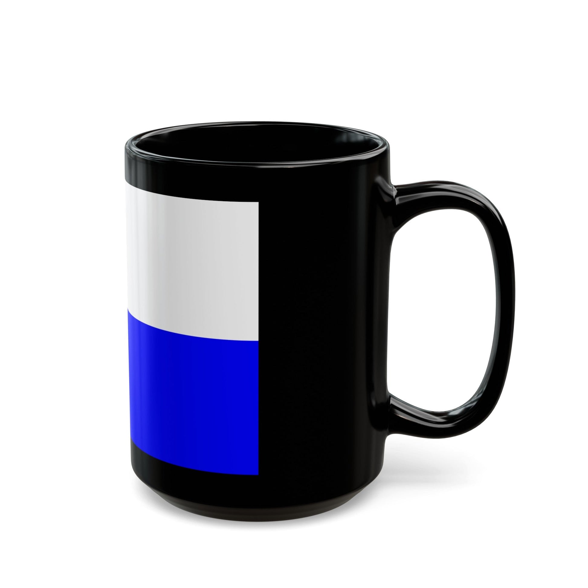 Flag of Arnhem the capital city of the largest province of Gelderland Netherlands - Black Coffee Mug-The Sticker Space