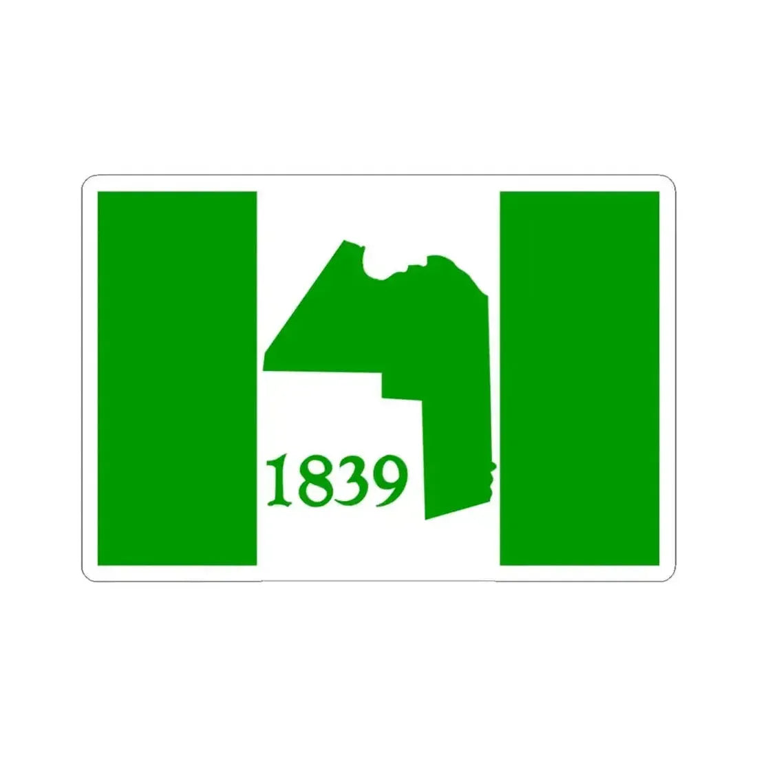 Flag of Aroostook County Maine (United States) STICKER Vinyl Kiss-Cut Decal 3 Inch White - The Sticker Space