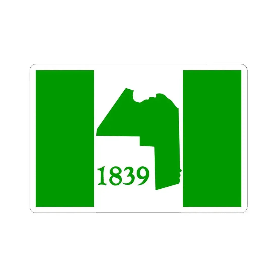 Flag of Aroostook County Maine (United States) STICKER Vinyl Kiss-Cut Decal 6 Inch White - The Sticker Space