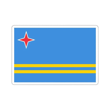 Flag of Aruba STICKER Vinyl Die-Cut Decal 4 Inch - The Sticker Space