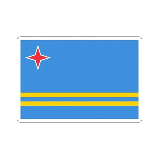 Flag of Aruba STICKER Vinyl Die-Cut Decal 6 Inch - The Sticker Space