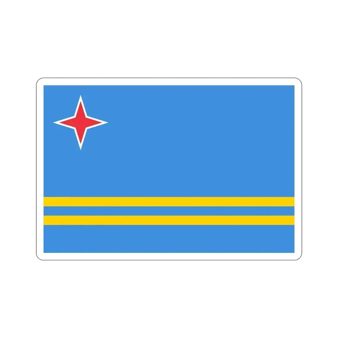 Flag of Aruba STICKER Vinyl Die-Cut Decal - The Sticker Space