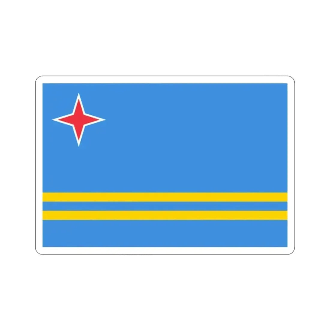 Flag of Aruba STICKER Vinyl Die-Cut Decal - The Sticker Space