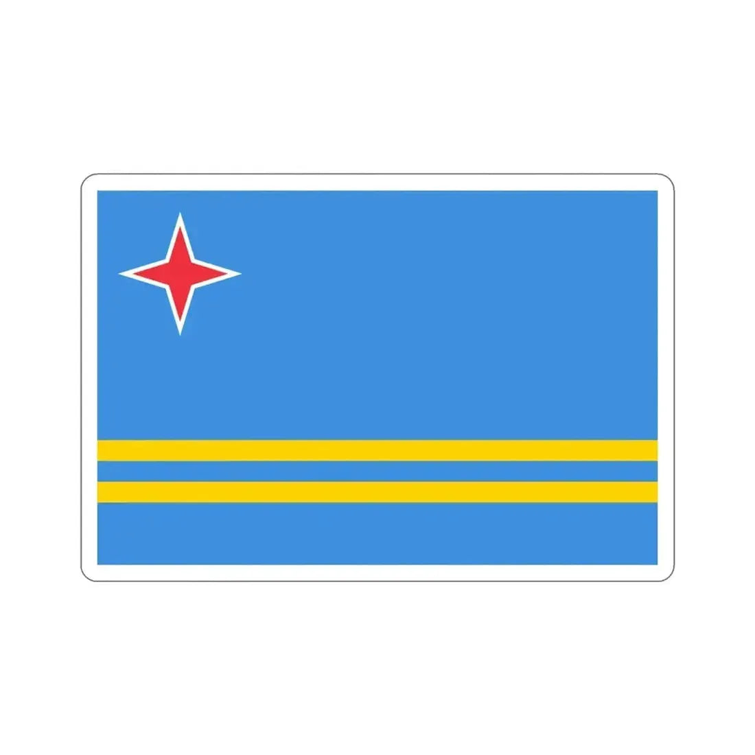 Flag of Aruba STICKER Vinyl Die-Cut Decal - The Sticker Space