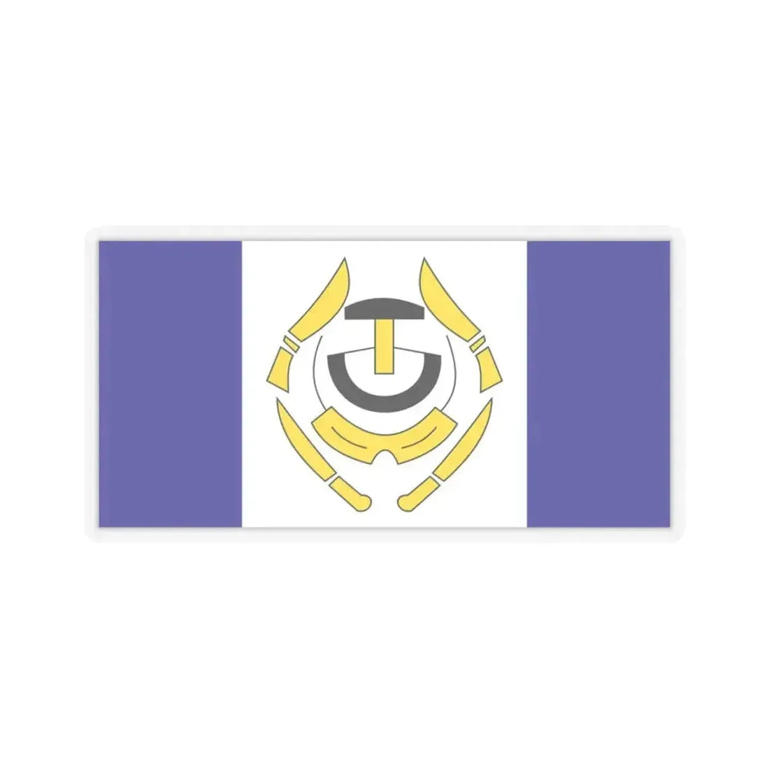 Flag of Arviat Canada - STICKER Vinyl Kiss-Cut Decal 3 Inch Transparent - The Sticker Space