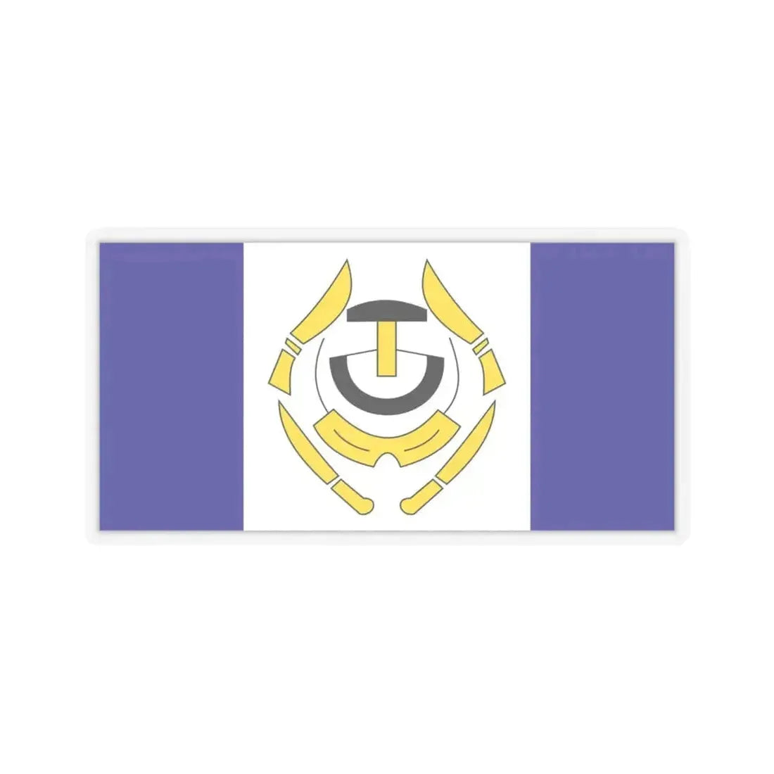 Flag of Arviat Canada - STICKER Vinyl Kiss-Cut Decal 6 Inch Transparent - The Sticker Space