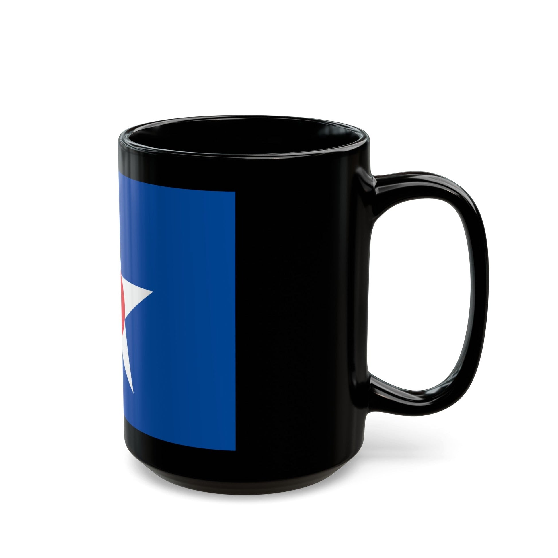 Flag of Asahikawa Hokkaido Japan - Black Coffee Mug-The Sticker Space